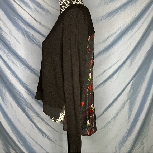 NICOLE MILLER silk combo top in black - Picture 5 of 5